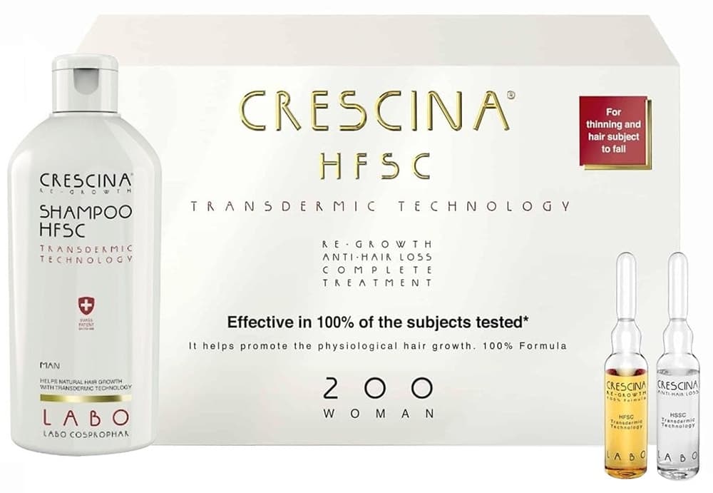 Kit Tratamento Capilar Labo Cosprophar Crescina 200 Man+Shampoo 200mL (20 Unidades de 3.5mL)