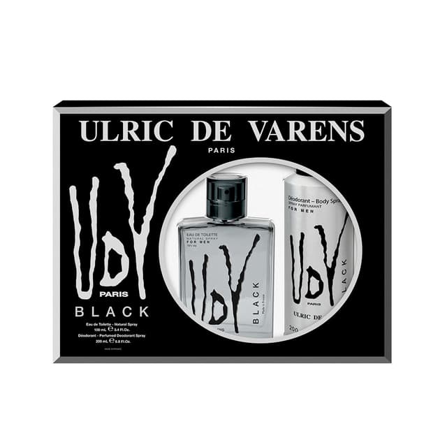 Kit Ulric De Varens Black Eau de Toilette 100ml + Desodorante 200ml