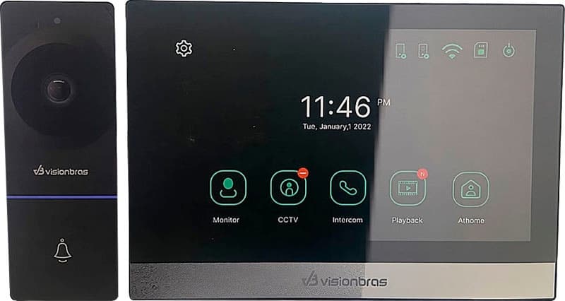Kit Videoporteiro Wifi Visionbras Vb-Vdp1000-W
