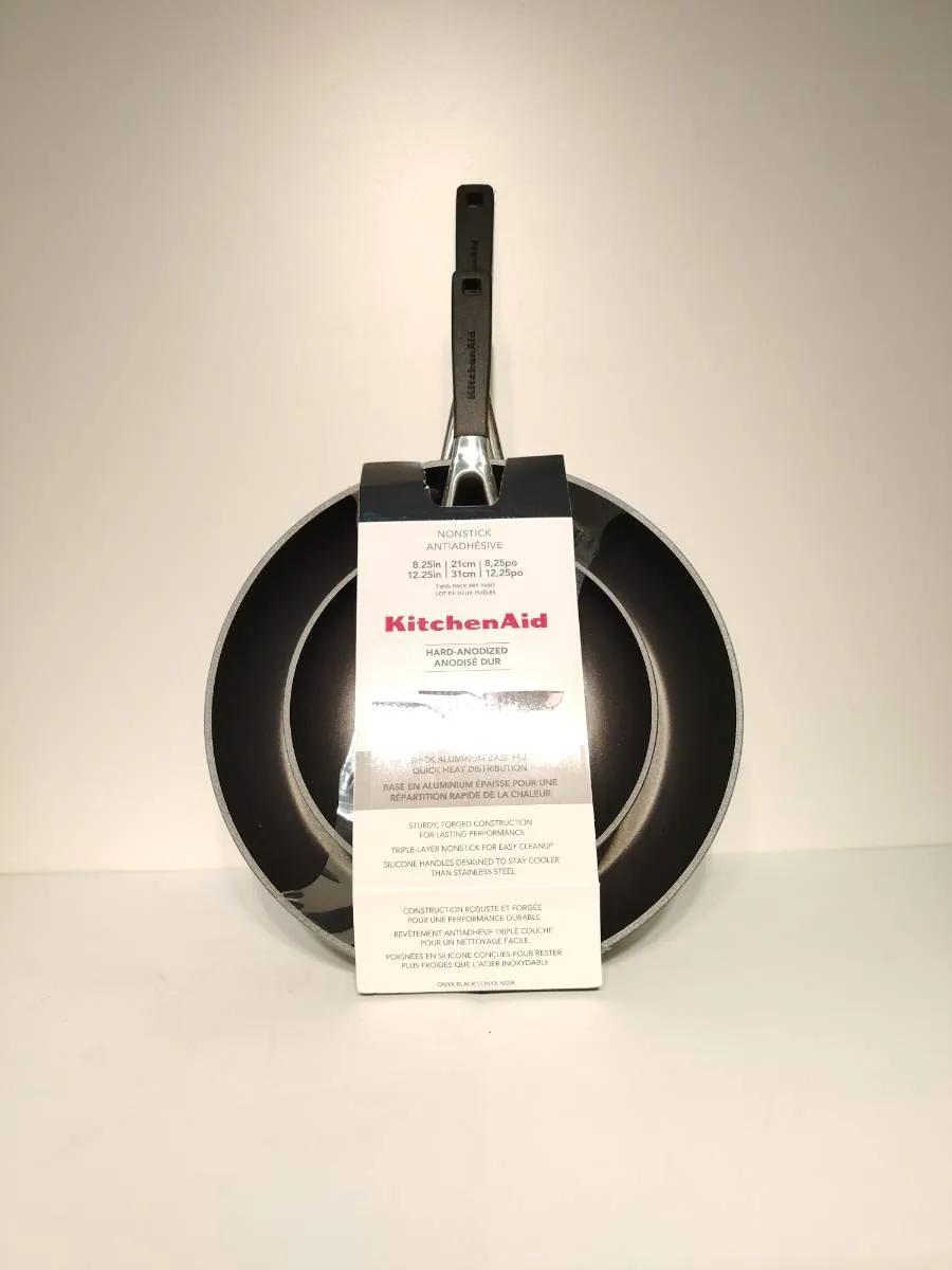 Jogo de 2 Frigideiras Antiaderentes 21&31Cm Kitchenaid Preto Onix