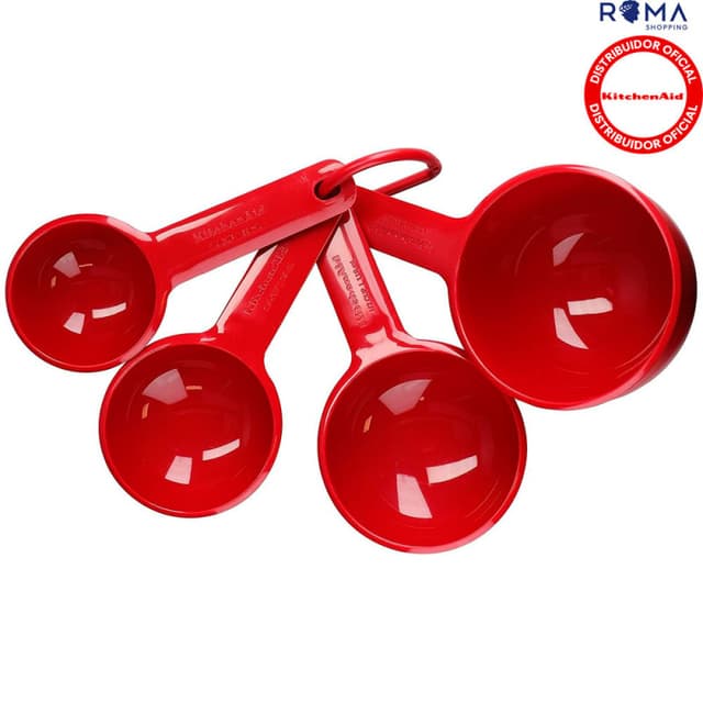 Conjunto de Colheres Medidoras KitchenAid KQG058OHERE 4 Peças Vermelho Imperial