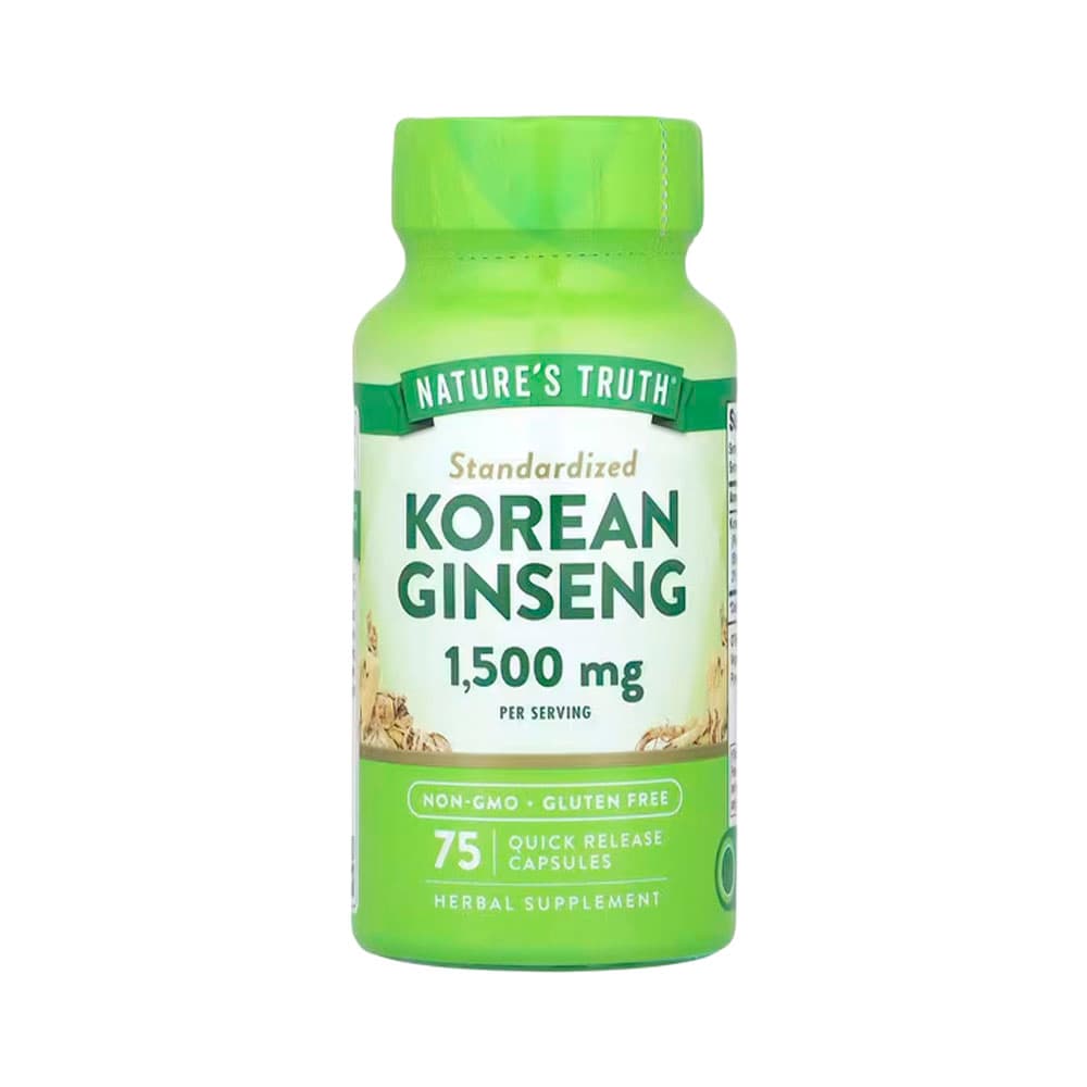 Cápsulas de Ginseng Coreano Nature's Truth 500MG 75 Unidades