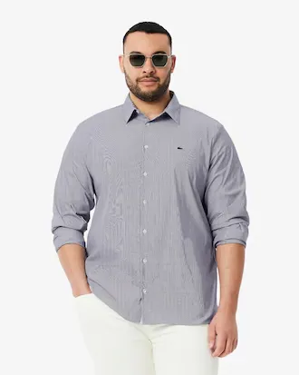Camisa Lacoste M Ch0198 23 522 Poplin Strech Slim Fit Tamanho 42