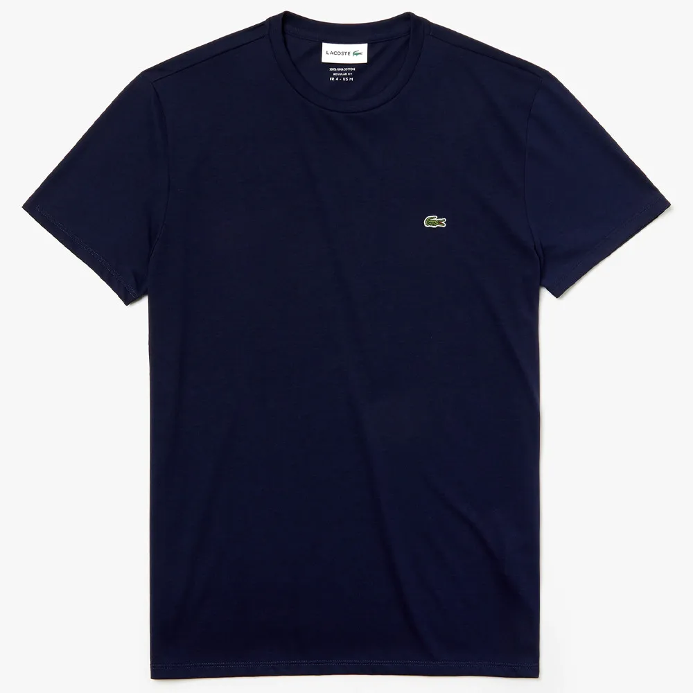 Camiseta Lacoste Liso Classic Th6709 23 166 (T) Azul Marinho Tam. Xxxl