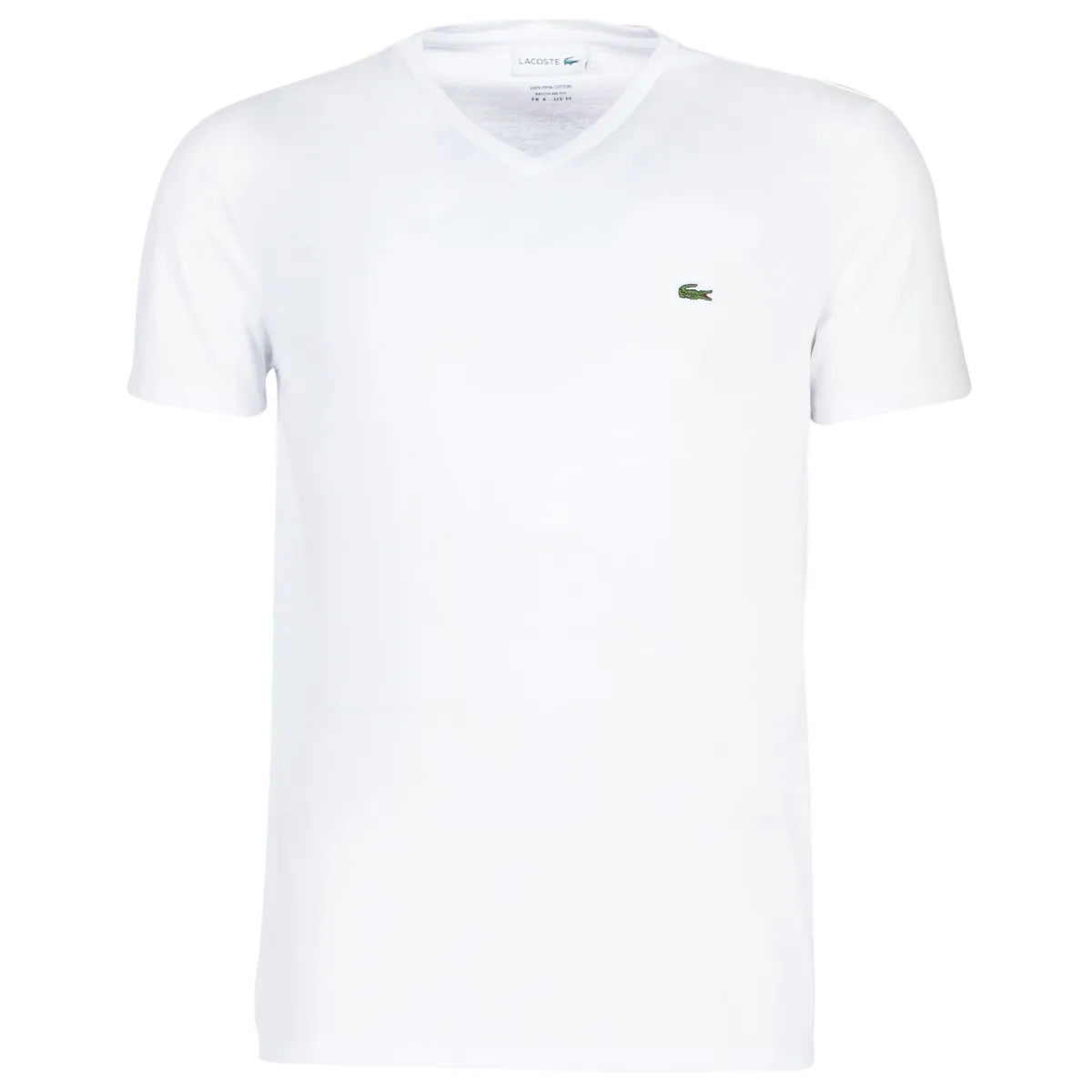 Camiseta Lacoste Pima Th6710 05 Branco Tam. 05