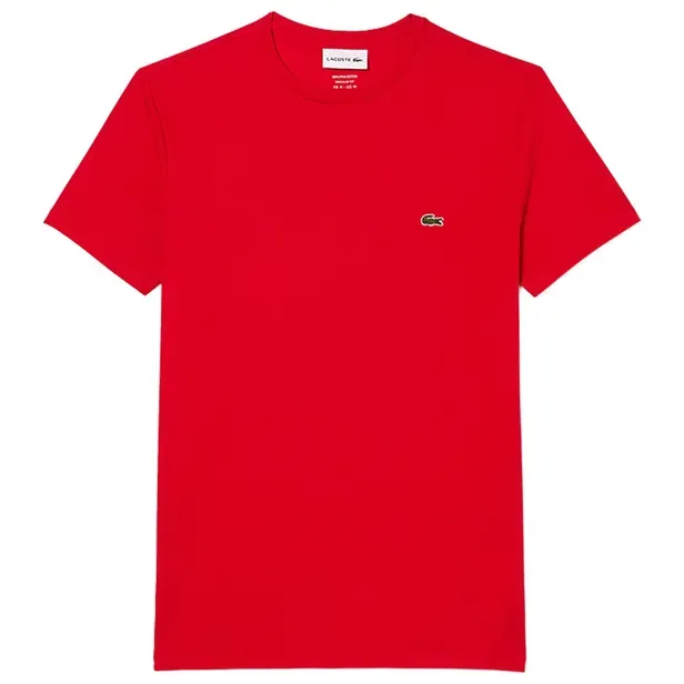 Camiseta Masculina Lacoste Th6709 23 240 Tamanho 3 Vermelho Tam. 3