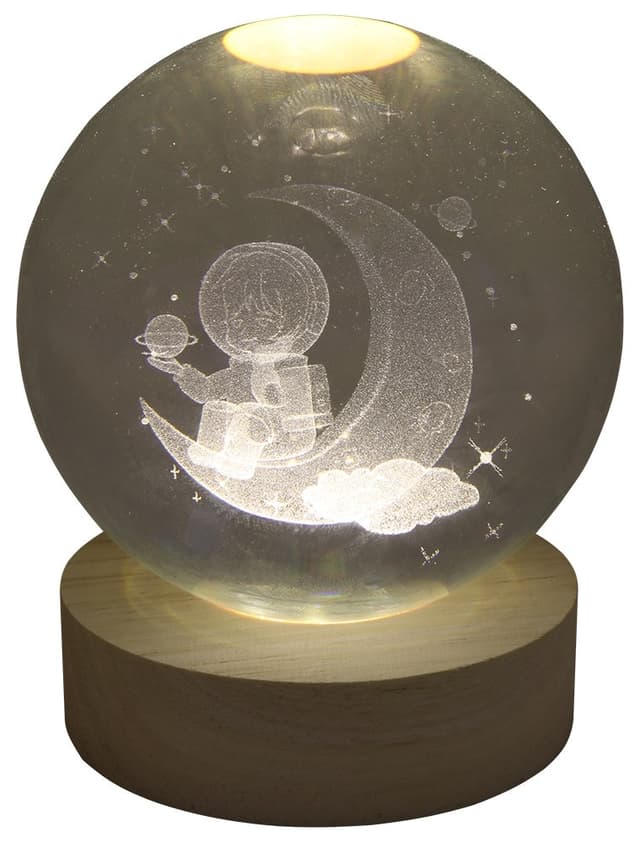 Lâmpada Esfera de Cristal Lc158-12 Menino Na Lua