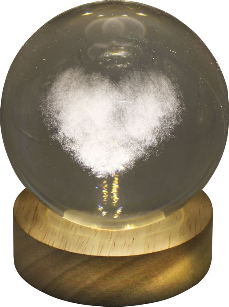 Lâmpada Led Esfera de Cristal 3D Coração