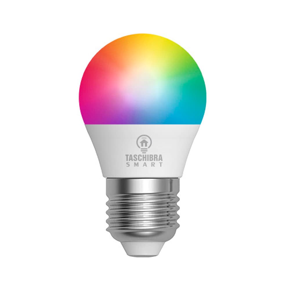 Lâmpada Smart Wifi G45 RGB 6W Taschibra
