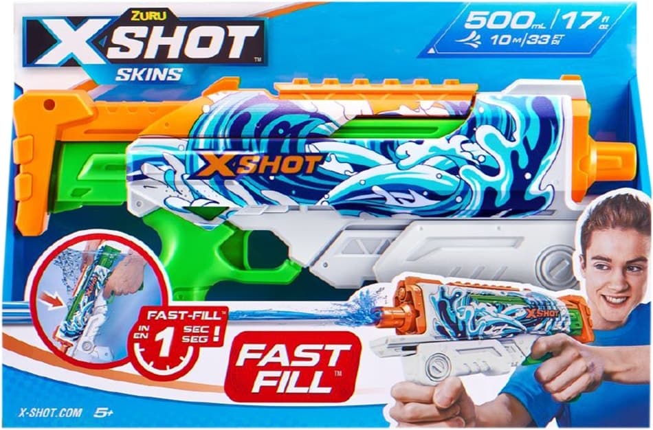 Lançador de Água X-Shot Skins Fast Fill Zuru