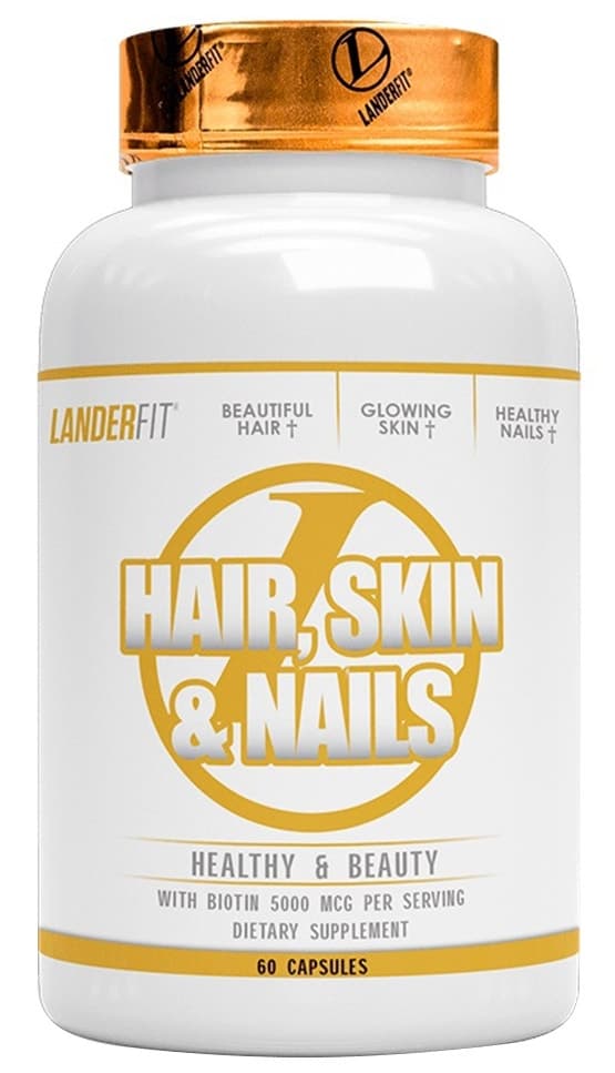 Suplemento Landerfit Hair Skin & Nails 500 Mg (60 Cápsulas)