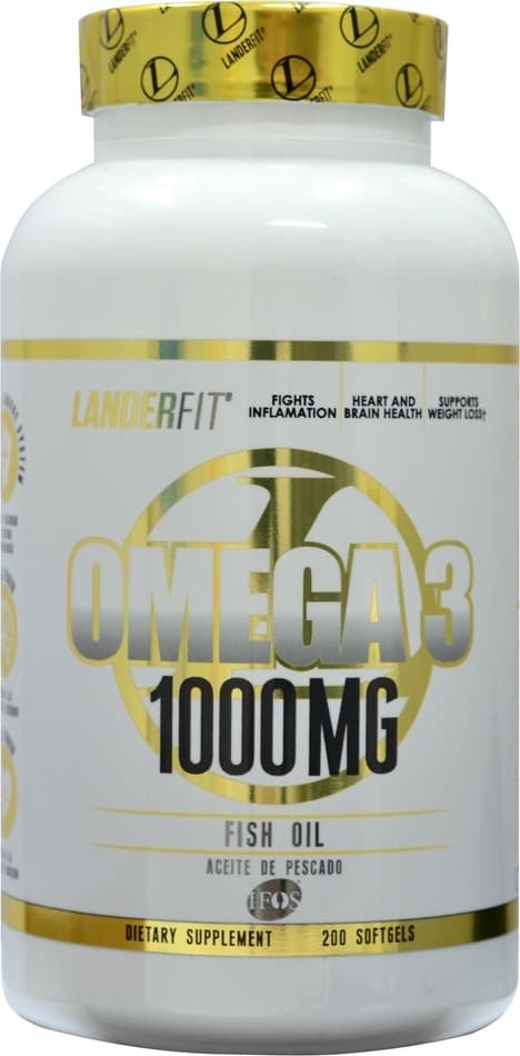 Óleo de Peixe Ômega 3 Landerfit 1000MG (200 Cápsulas)