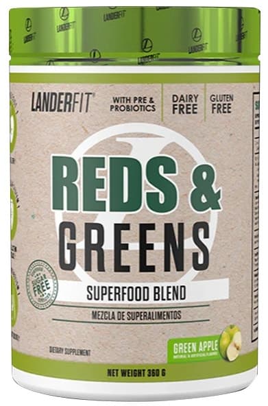 Suplemento Landerfit Red & Greens Green Apple 360G