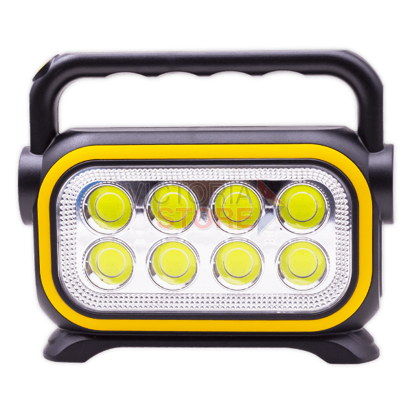 Lanterna Luo Lu-311 Multifuncional 3 Modos de Iluminação Recarregável USB Solar Preto/Amarelo