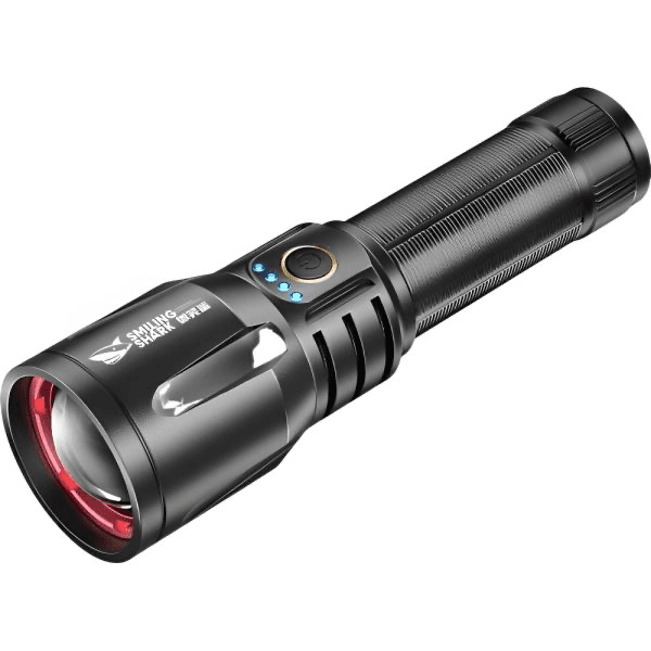 Lanterna LED Smiling Shark SD-7008 / Recarregavel - Preto
