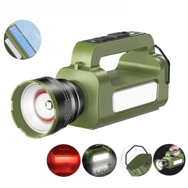 Lanterna LED Solar Portátil Recarregável Geral Ch-23063-S Ep31671 Verde