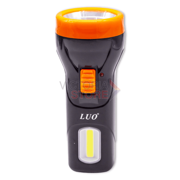 Lanterna Recarregável Luo Lu-319 1W 80M 400Mah 110-220V ~ 50/60Hz Preto/Laranja