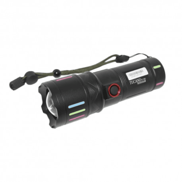 Lanterna LED Tucano Alt-901 Tc-901 Police Light 8000mA Recarregável Preto