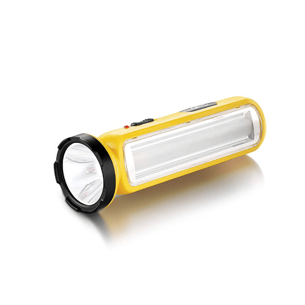 Lanterna Portátil LED Recarregável Bivolt com Luz de Emergência Bmc Kn-4316 Amarelo