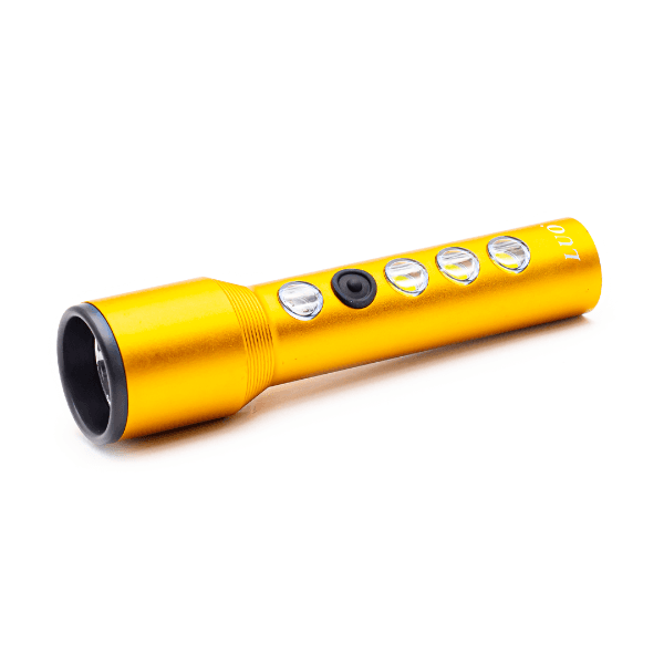 Lanterna Luo Lu-171 5W + 3 Cob Recarregável USB Prata