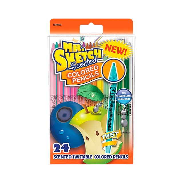Lápis de Cor Mr. Sketch Scented Twistable Colored Pencils 24 Unidades