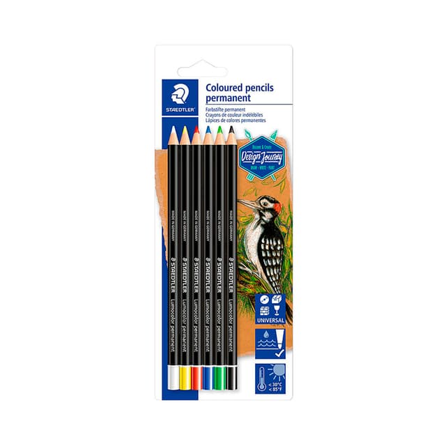 Lápis de Cor Staedtler Coloured Pencils Permanent 10820Bk6-C 6 Unidades