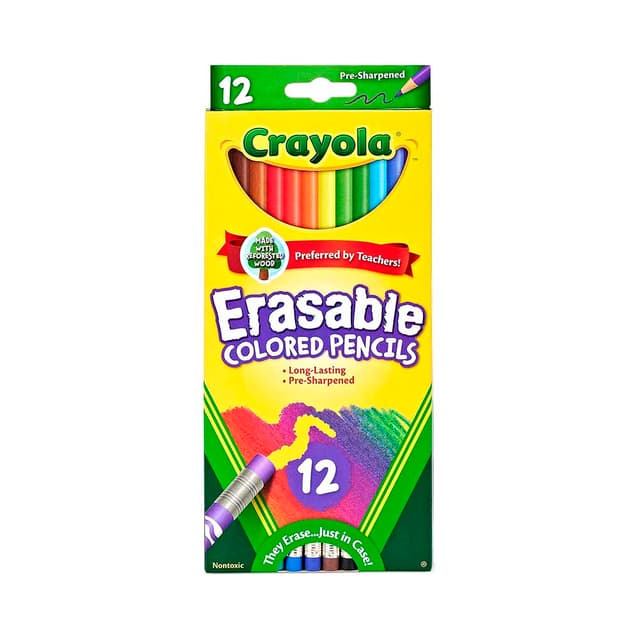 Lápis de Cor Crayola Erasable Colored Pencils 68-4412 12 Unidades