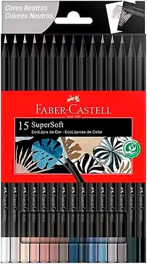 Lápis de Cor Neutras Faber Castell 15 Unidades