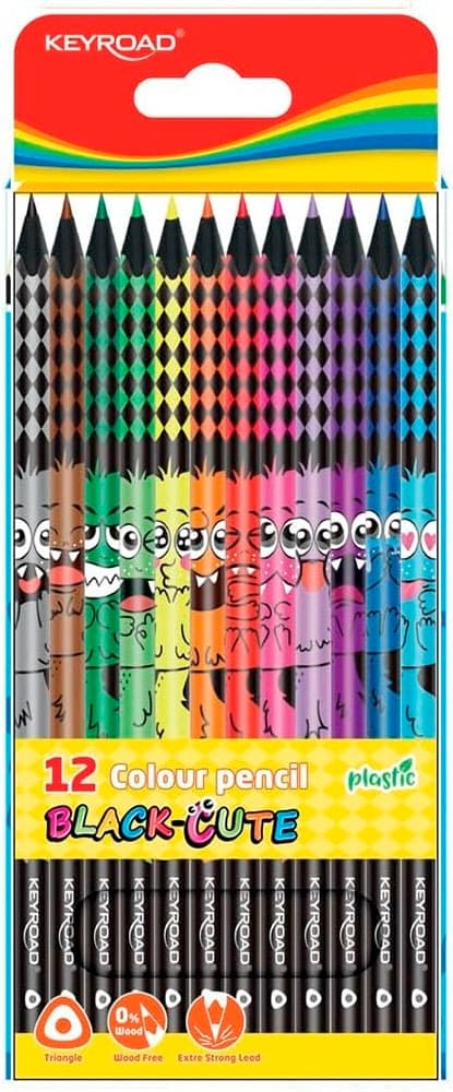 Lápis de Cor Hexagonal Keyroad Kr972515 (12 Cores)