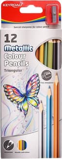 Anúncio: Lápis de Cor Metálico Triangular Keyroad - KR971756 (12 Pcs)