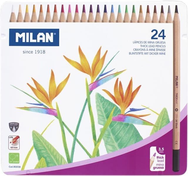 Lápis de Cor Milan 24 Unidades