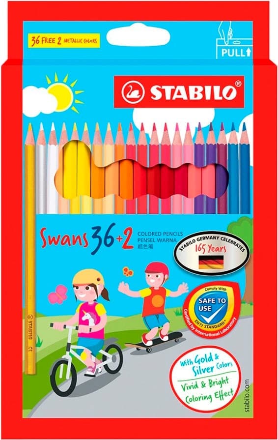 Lápis de Cor Stabilo Swans 1870/38 (38 Unidades)