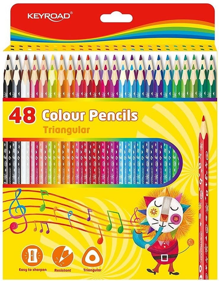 Lápis de Cor Triangular Keyroad Kr972504 48 Cores