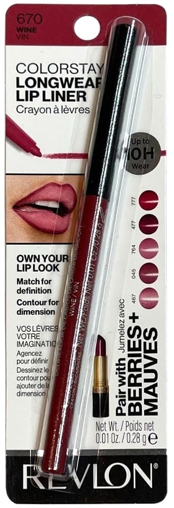 Lápis Delineador Revlon ColorStay Longwear Lip Liner 670 Wine Vin - 0.28G
