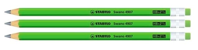 Lápis Grafite Stabilo Swano 4907 (3 Unidades) Verde