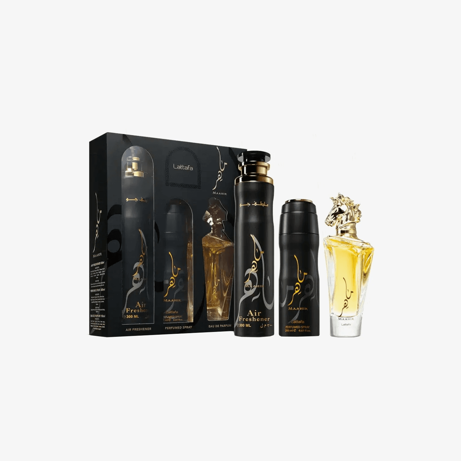 Perfume Lattafa Maahir Kit 100ml+DEO+AIR Freshener Eau de Parfum