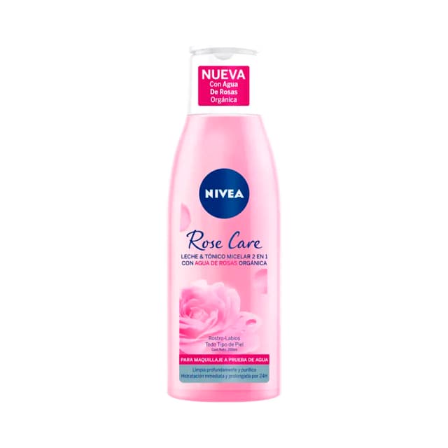 Leite e Tônico Micelar 2 Em 1 Nivea Rose Care 200ml