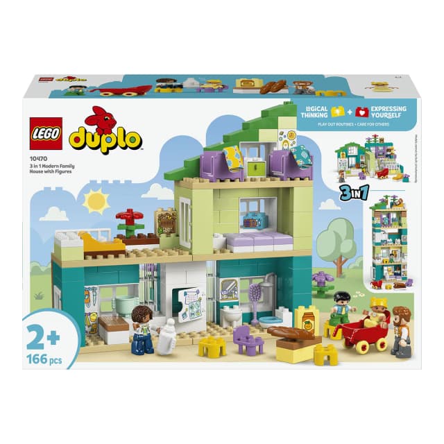 Blocos de Montar Lego Casa Familiar Moderna 3 Em 1 com Figuras
