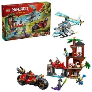 Brinquedo Lego Ninjago Batalha de Veículos Junto À Casa da Árvore