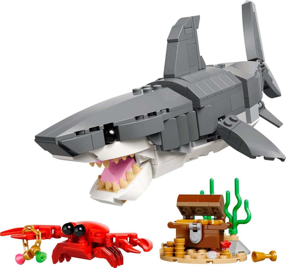 Blocos de Montar Lego Creator Fierce Shark With A Treasure Chest 3 In 1 - 31381 (379 Pçs)