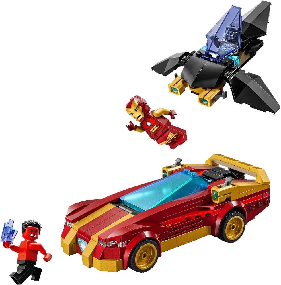 Blocos de Montar Lego Marvel Iron Man Car & Black Panther Vs Red Hulk - 76310 (295 Peças)