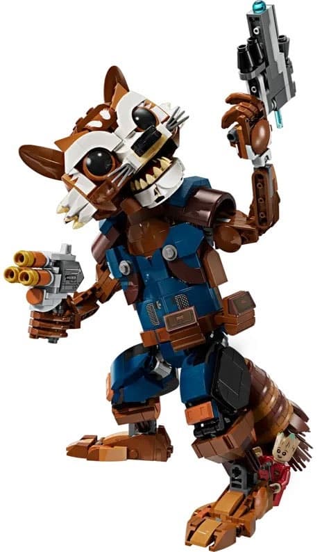 Bloco de Montar Lego Marvel Rocket & Baby Groot 76282 (566 Peças)