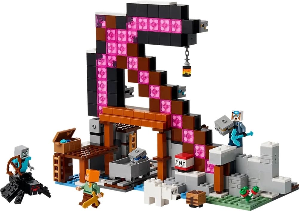 Blocos de Montar Lego Minecraft The Pickaxe Mine 21277 (530 Peças)