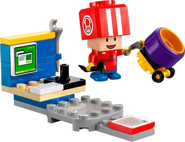 Blocos de Montar Lego Super Mario Kart Toad (Pit Crew) - 30702 (39 Peças)