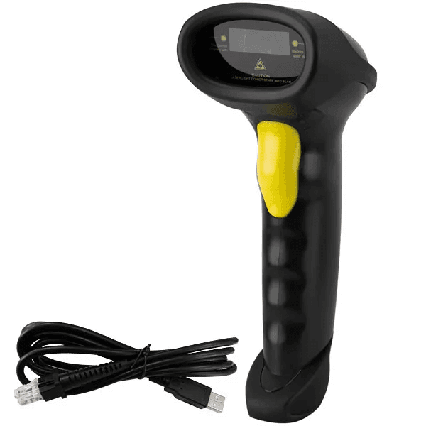 Leitor de Código de Barras Quanta Qtlcb200 1D / 200 Linhas Por Segundo - Preto/Amarelo