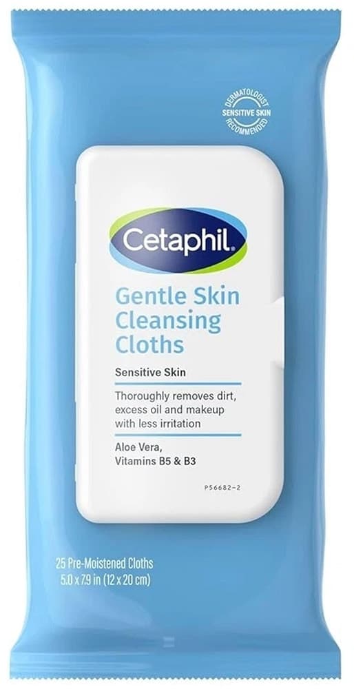 Lenço Demaquilante Cetaphil Gentle Skin Dry Cleansing Cloths (25 Unidades)