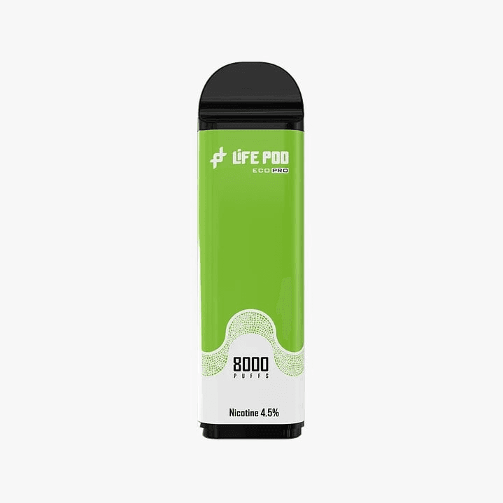 Vape Descartável Life Pod Eco Pro Cartridge 8000K Green Apple
