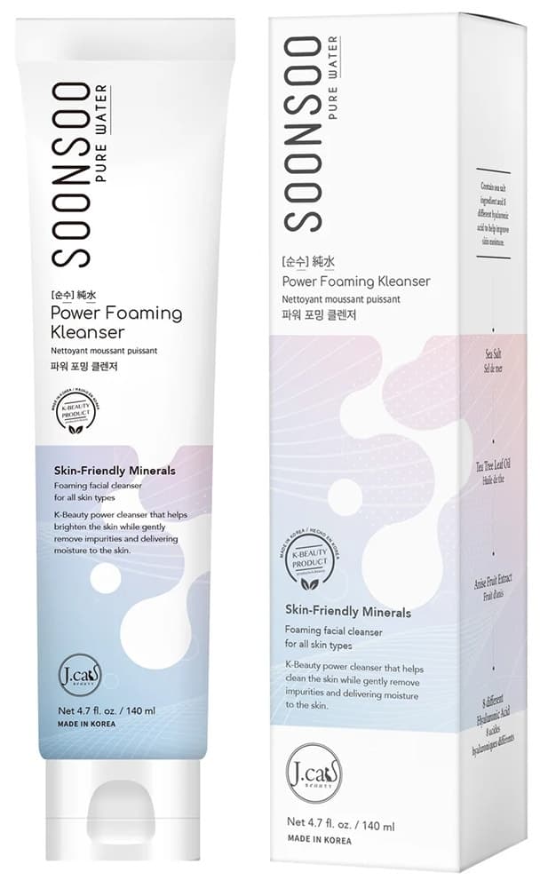 Limpador Facial J.cat Beauty Soonsoo Pure Water Power Foaming - 140mL