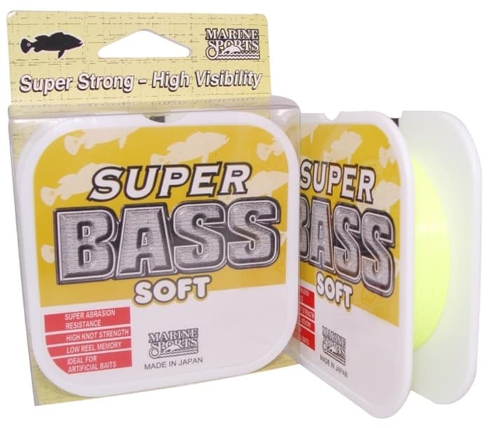 Linha Monofilamento Marine Sports Super Bass Soft Amarelo 17LB 0,330Mm 7,70Kg 250M