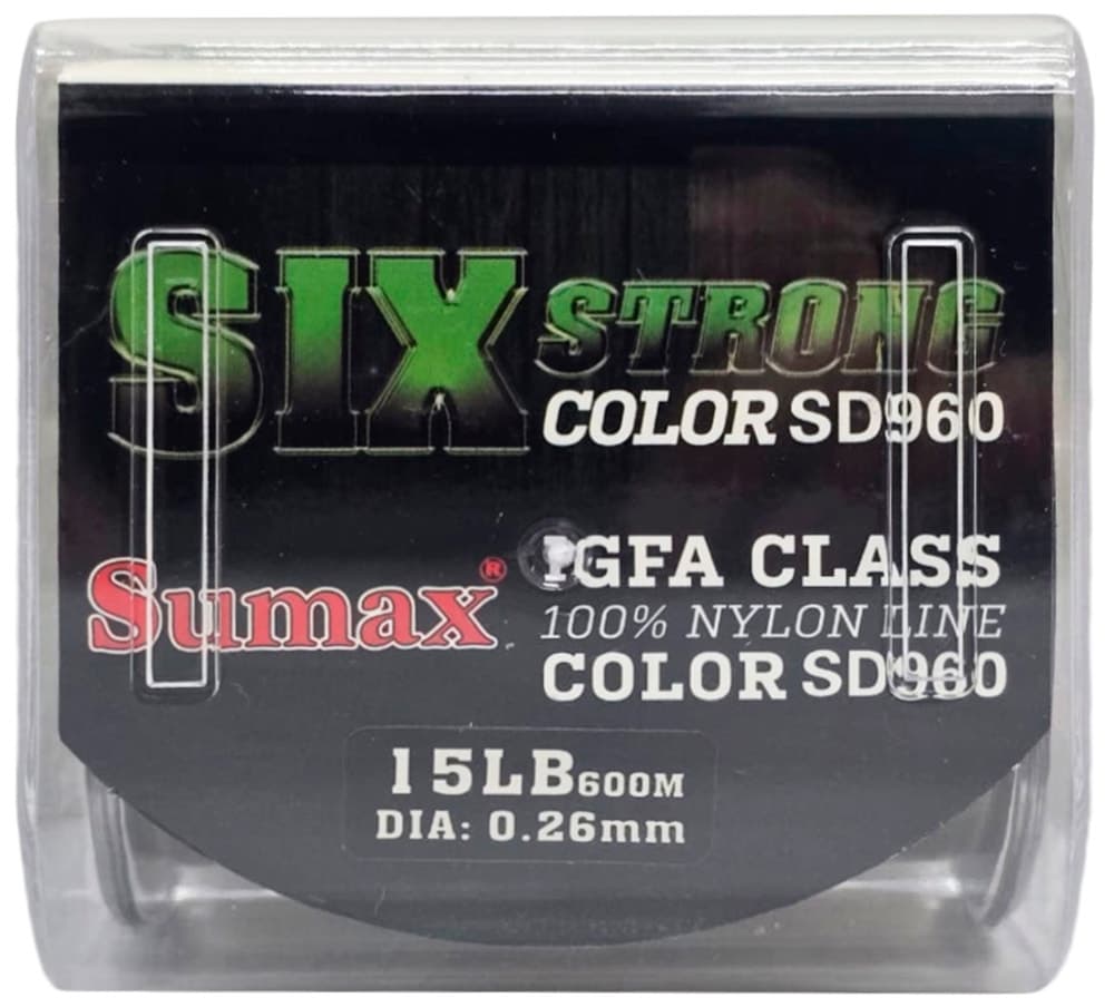 Linha Monofilamento Sumax 6X Strong Sd-960 0,26Mm 15LB 600M Verde